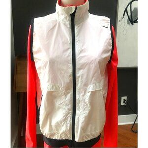 RLX Ralph Lauren Windbreaker Vest Womens Sz Small White/Ivory Activewear/GOLF